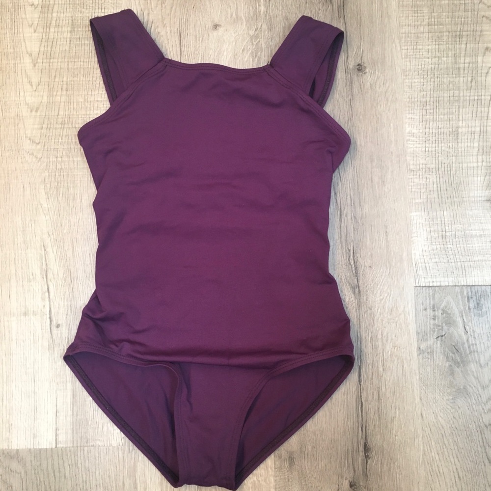 Baltogs open back plum leotard